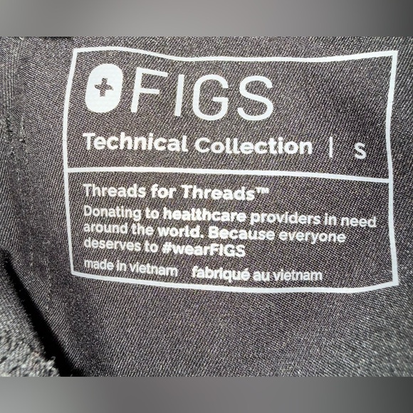 Figs Technical Collection Yola Skinny Scrub Medical Pant Black size Small - Picture 7 of 7